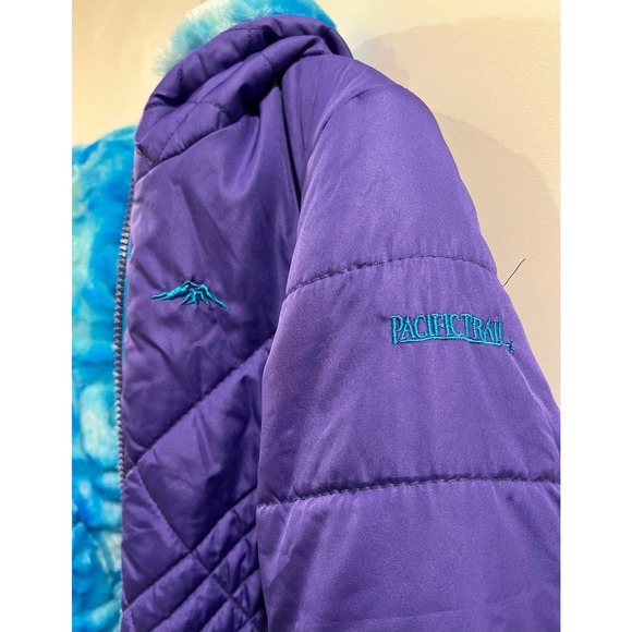Pacific‎ Trail Purple Light Puffer Winter Reversible Jacket Size XL - Picture 4 of 7